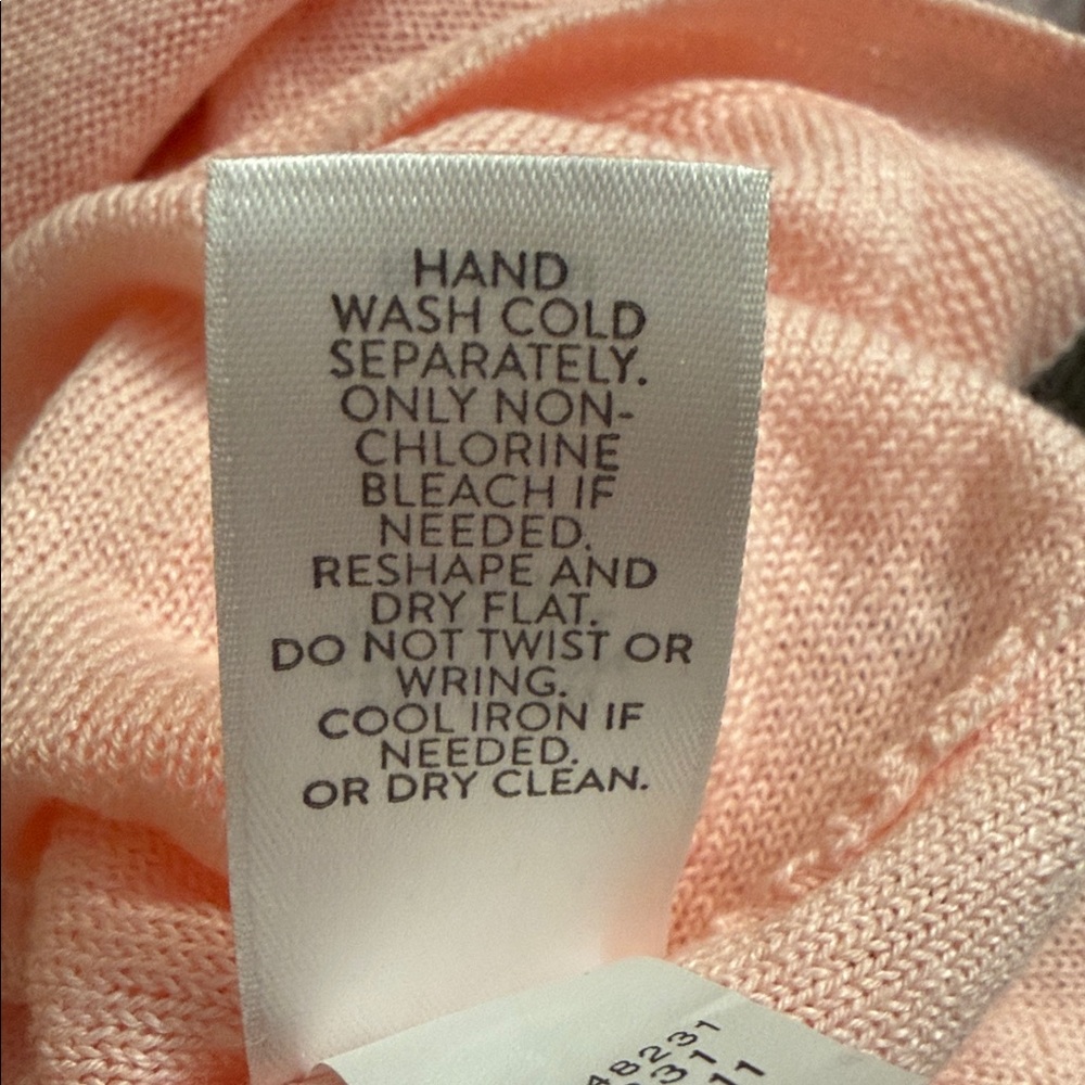 NEW with tags J. Jill Light Pink 3/4 Sleeve Lightweight Sweater, Size Large - Picture 7 of 8